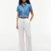 Chemise en chambray à manches bouffantes Chemise en chambray à manches bouffantes