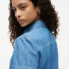 Chemise en chambray à manches bouffantes Chemise en chambray à manches bouffantes