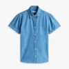 Chemise en chambray à manches bouffantes Chemise en chambray à manches bouffantes