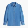 Chemise en chambray à manches bouffantes Chemise en chambray à manches bouffantes