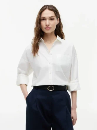 Chemise en coton coupe décontractée