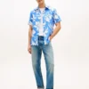 Chemise en coton et lin à imprimé tropical Chemise en coton et lin à imprimé tropical