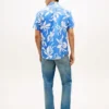 Chemise en coton et lin à imprimé tropical Chemise en coton et lin à imprimé tropical