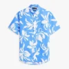 Chemise en coton et lin à imprimé tropical Chemise en coton et lin à imprimé tropical