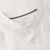 Chemise en lin à col bandeau, coupe classique Chemise en lin à col bandeau, coupe classique