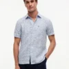 Chemise en lin à imprimé voile, coupe Regular Chemise en lin à imprimé voile, coupe Regular