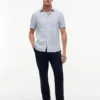 Chemise en lin à imprimé voile, coupe Regular Chemise en lin à imprimé voile, coupe Regular