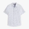 Chemise en lin à imprimé voile, coupe Regular Chemise en lin à imprimé voile, coupe Regular