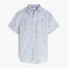 Chemise en lin à imprimé voile, coupe Regular Chemise en lin à imprimé voile, coupe Regular