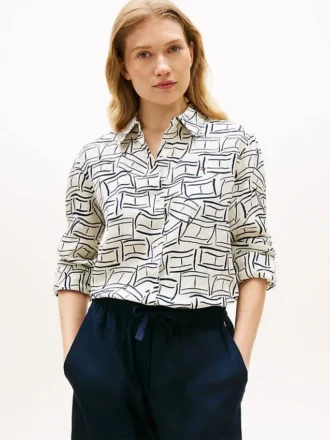 Chemise en lin à manches longues