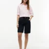 Chemise en lin mélangé avec monogramme sur toute la surface