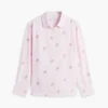 Chemise en lin mélangé avec monogramme sur toute la surface