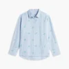 Chemise en lin mélangé avec monogramme sur toute la surface Chemise en lin mélangé avec monogramme sur toute la surface
