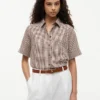 Chemise en lin mélangé à carreaux vichy