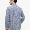 Chemise en lin mélangé à carreaux vichy, coupe classique Chemise en lin mélangé à carreaux vichy, coupe classique
