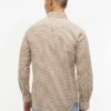 Chemise en lin mélangé à carreaux vichy, coupe classique Chemise en lin mélangé à carreaux vichy, coupe classique