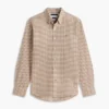 Chemise en lin mélangé à carreaux vichy, coupe classique Chemise en lin mélangé à carreaux vichy, coupe classique