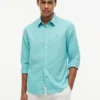 Chemise en lin mélangé, coupe classique Chemise en lin mélangé, coupe classique