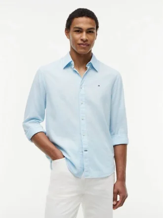 Chemise en lin mélangé, coupe classique Chemise en lin mélangé, coupe classique