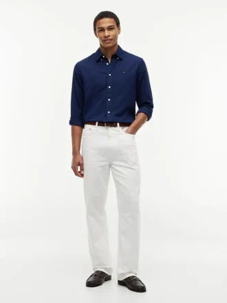 Chemise en lin mélangé, coupe classique