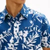 Chemise en lin mélangé à imprimé tropical Chemise en lin mélangé à imprimé tropical