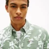 Chemise en lin mélangé à imprimé tropical Chemise en lin mélangé à imprimé tropical