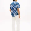 Chemise en lin mélangé à imprimé tropical Chemise en lin mélangé à imprimé tropical