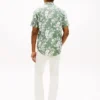 Chemise en lin mélangé à imprimé tropical Chemise en lin mélangé à imprimé tropical