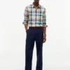 Chemise en lin mélangé Madras, coupe classique Chemise en lin mélangé Madras, coupe classique