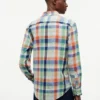 Chemise en lin mélangé Madras, coupe classique Chemise en lin mélangé Madras, coupe classique