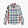 Chemise en lin mélangé Madras, coupe classique Chemise en lin mélangé Madras, coupe classique