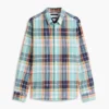 Chemise en lin mélangé Madras, coupe classique Chemise en lin mélangé Madras, coupe classique