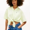 Chemise en lin mélangé à nouer sur le devant Tommy Jeans Chemise en lin mélangé à nouer sur le devant Tommy Jeans