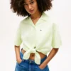 Chemise en lin mélangé à nouer sur le devant Tommy Jeans Chemise en lin mélangé à nouer sur le devant Tommy Jeans
