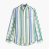 Chemise en lin mélangé à rayures larges Chemise en lin mélangé à rayures larges