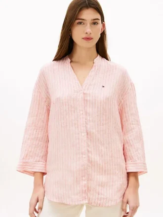 Chemise en lin sans col Chemise en lin sans col
