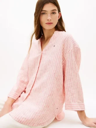 Chemise en lin sans col Chemise en lin sans col