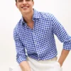 Chemise en lin vichy, coupe classique Chemise en lin vichy, coupe classique