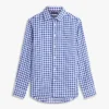 Chemise en lin vichy, coupe classique Chemise en lin vichy, coupe classique