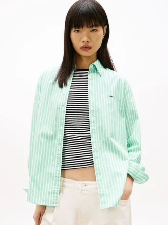 Chemise en popeline rayée Tommy Jeans
