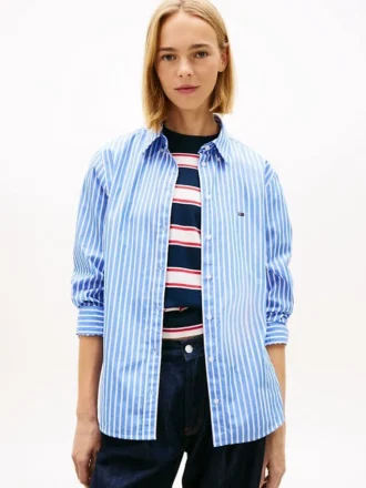Chemise en popeline rayée Tommy Jeans