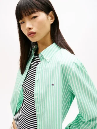 Chemise en popeline rayée Tommy Jeans