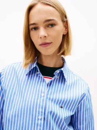 Chemise en popeline rayée Tommy Jeans