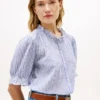 Chemise en voile de coton à volants