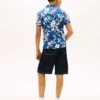 Chemise à fleurs en mélange lin-coton pour enfant