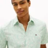 Chemise imprimée en coton et lin Chemise imprimée en coton et lin