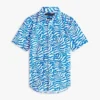 Chemise imprimée feuilles de palmier au toucher papier Chemise imprimée feuilles de palmier au toucher papier