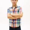 Chemise Madras en lin et coton pour enfant