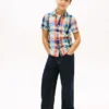 Chemise Madras en lin et coton pour enfant