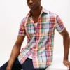 Chemise Madras en lin mélangé, coupe classique Chemise Madras en lin mélangé, coupe classique